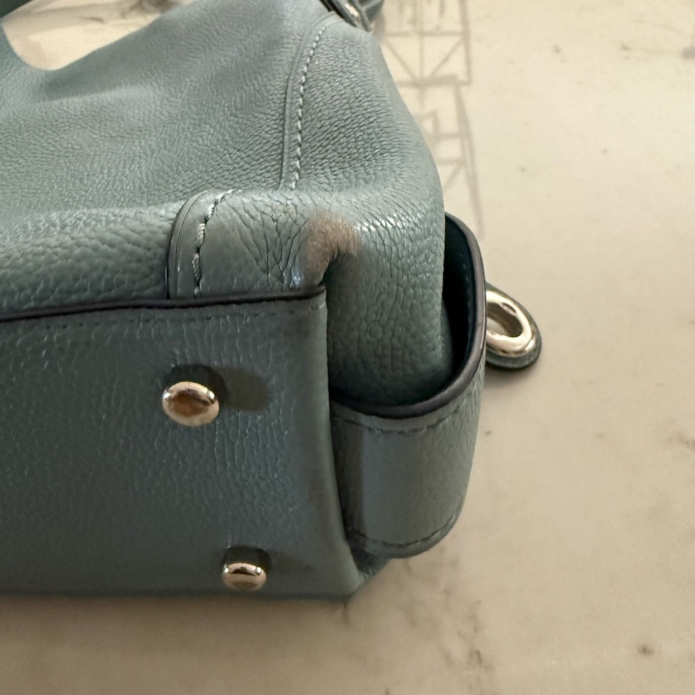 Coach Light Blue Leather Shoulder Bag - Picture 3 of 6